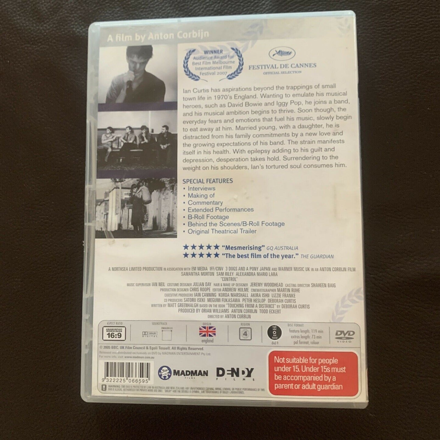 Control (DVD, 2007) Film About Ian Curtis From Joy Division. Region 4