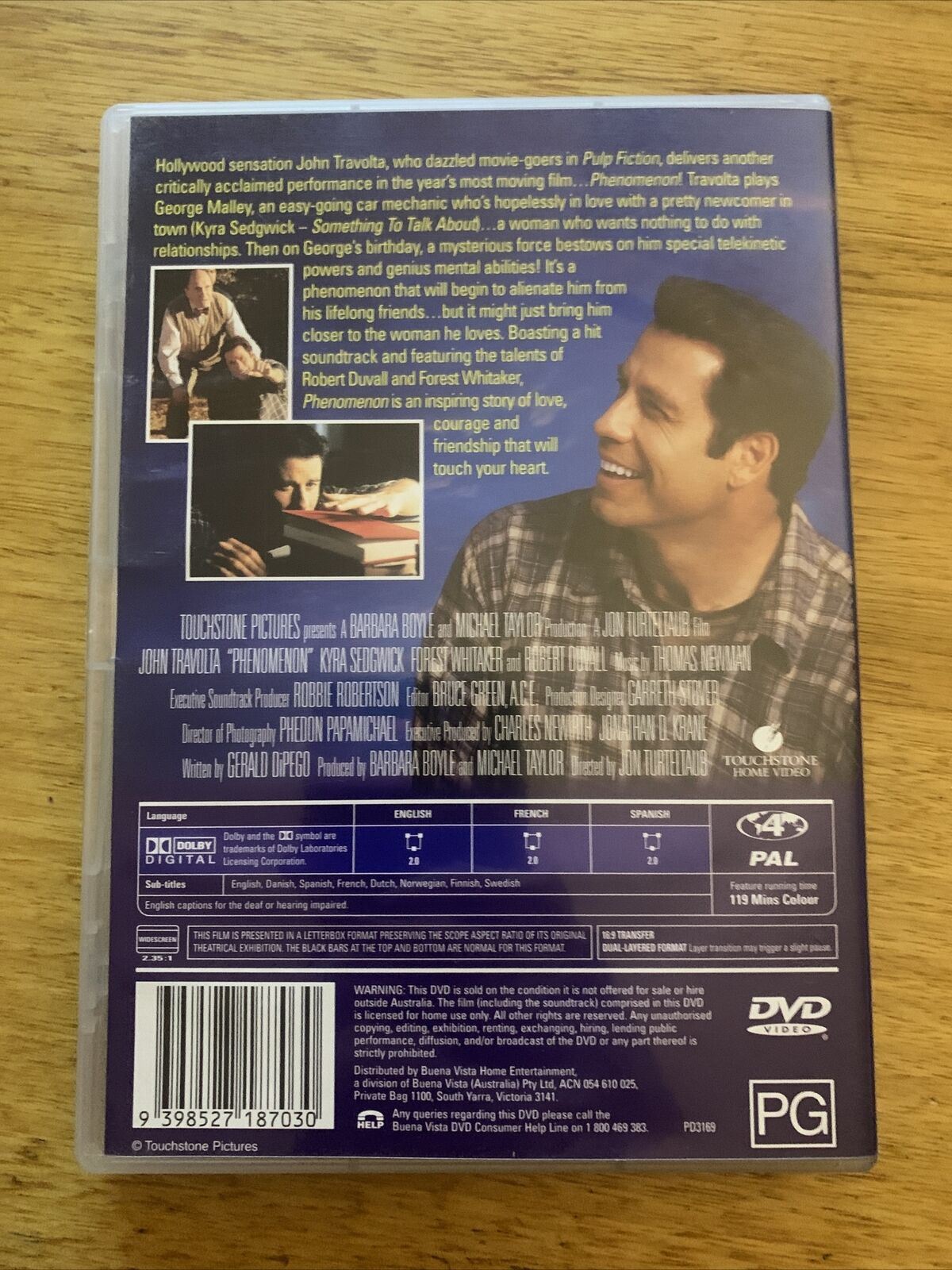 Phenomenon (DVD, 1996) John Travolta, Robert Duvall, Forest Whitaker. Region 4&2
