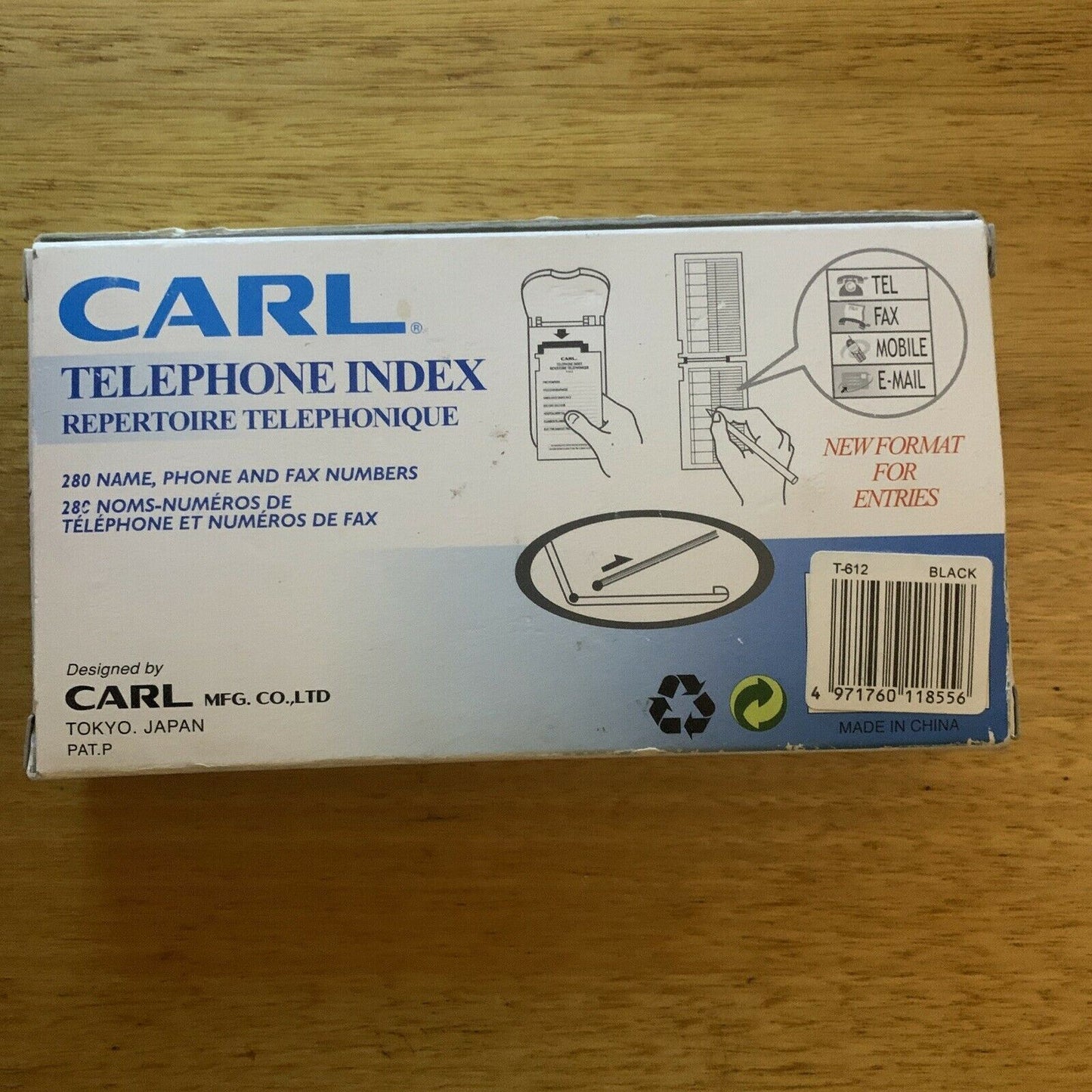 Vintage Carl Telephone Index - Name, telephone, mobile, email