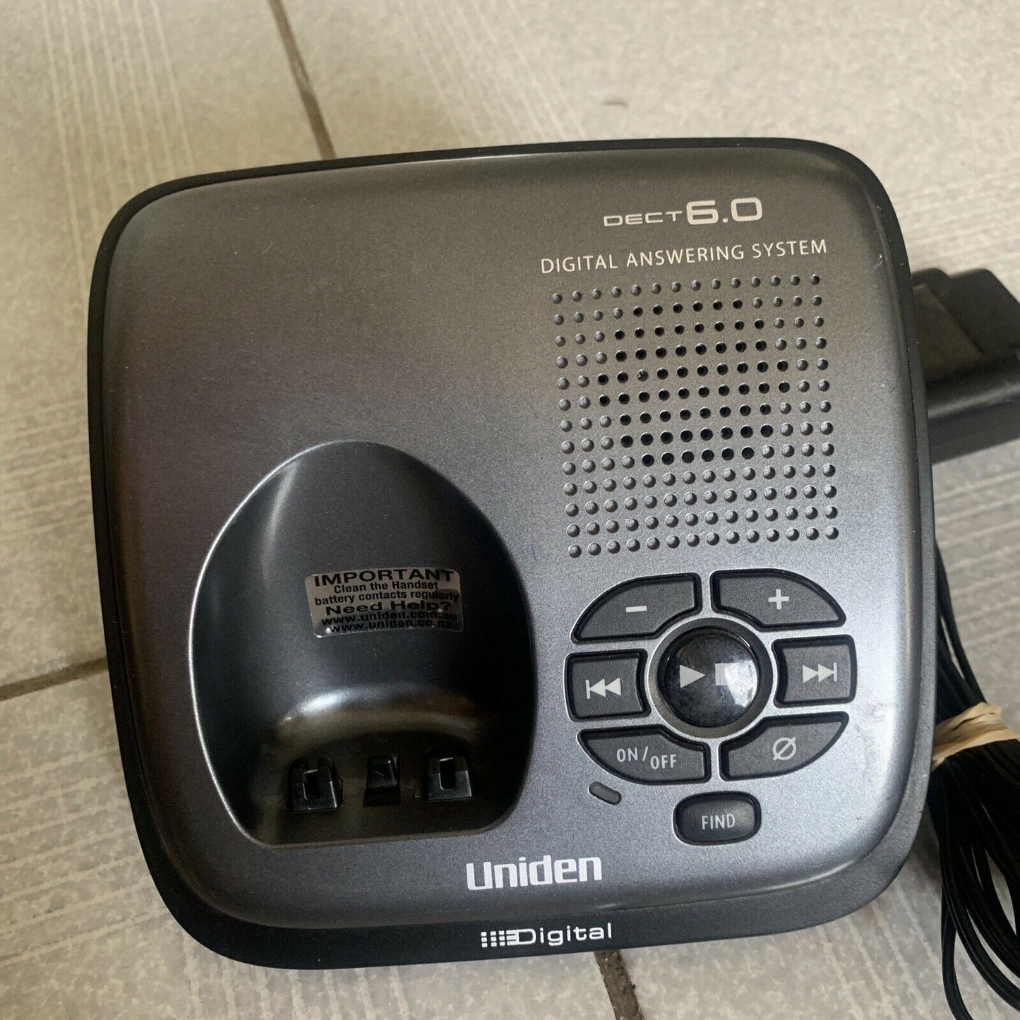 Uniden DECT 1535+1 Base Charger & AC Adapter AAD-041S(R) 9v 350mA