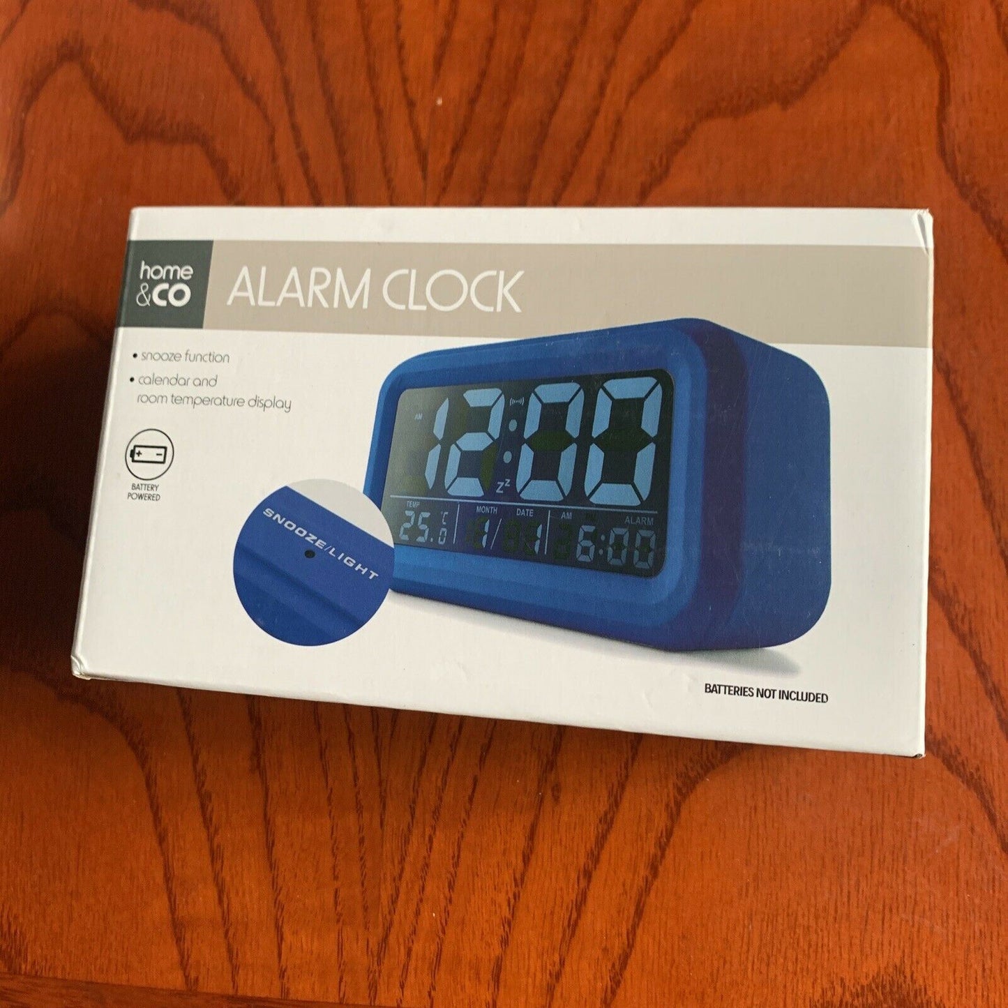 Home & Co - Portable Travel Time Alarm, Clock, Calender And Temperature Display