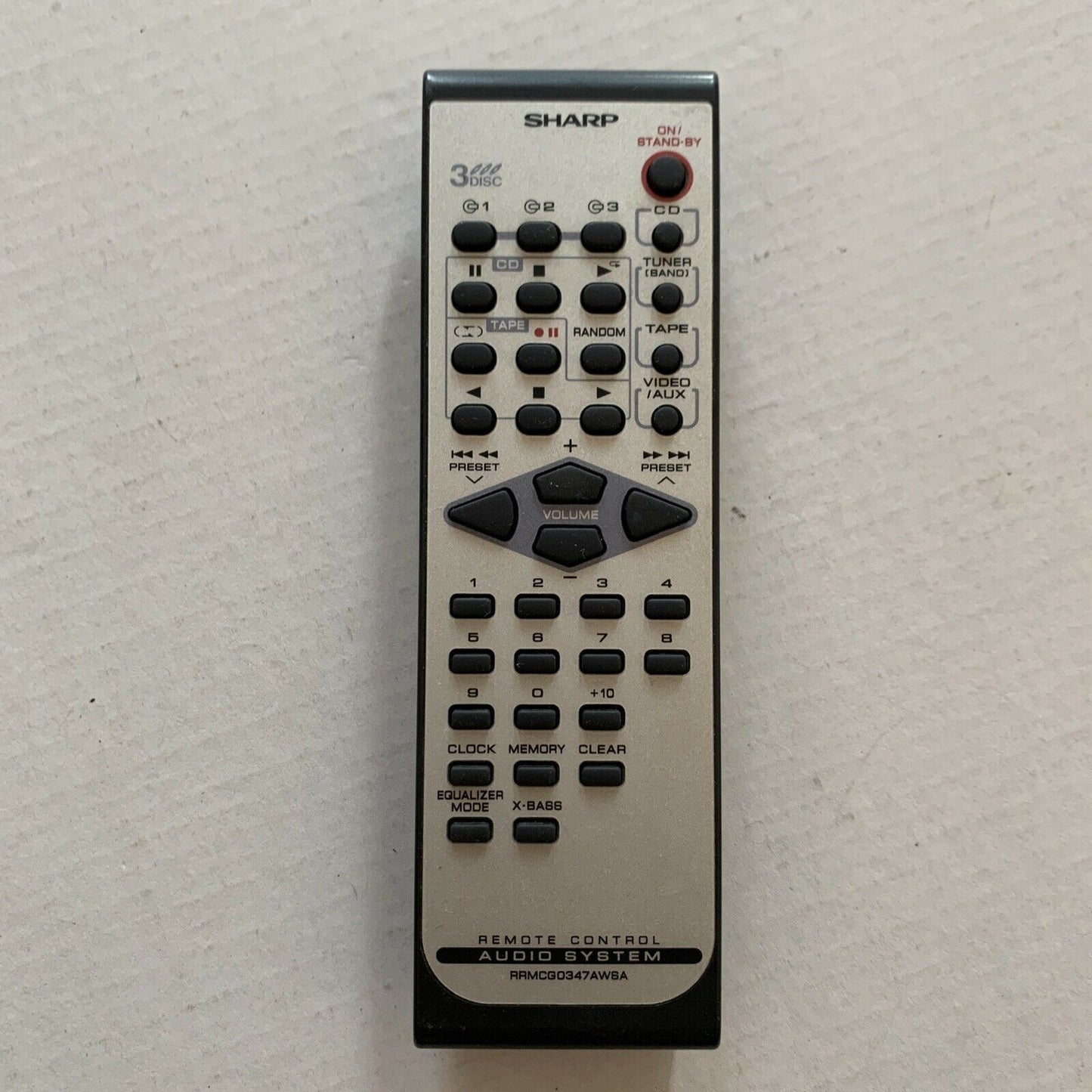 Genuine Sharp RRMCG0347AWSA Remote Control For Audio System