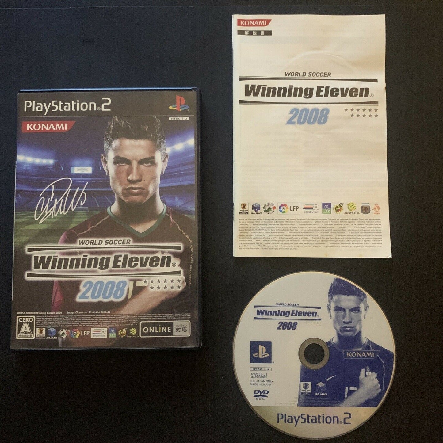 World Soccer Winning Eleven 2008 - PS2 Playstation 2 NTSC-J Japan Game w Manual