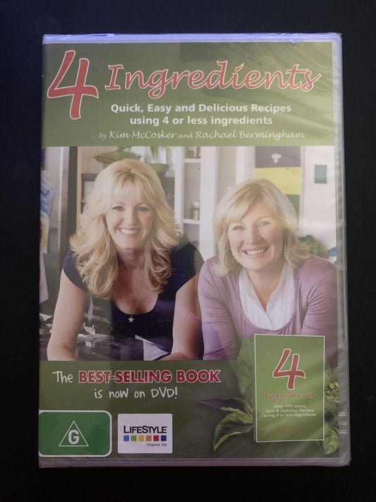 *New Sealed* 4 Ingredients : Series 1 (DVD) Kim McCosker, Rachael. Region 4