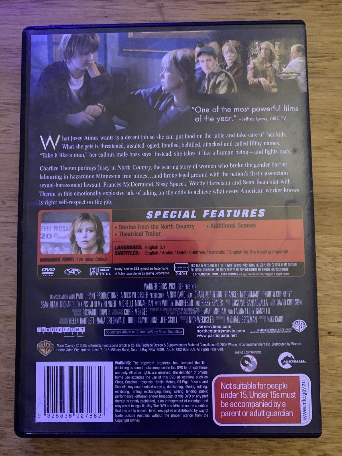 North Country (DVD, 2005) Charlize Theron, Jeremy Renner. Region 4&2
