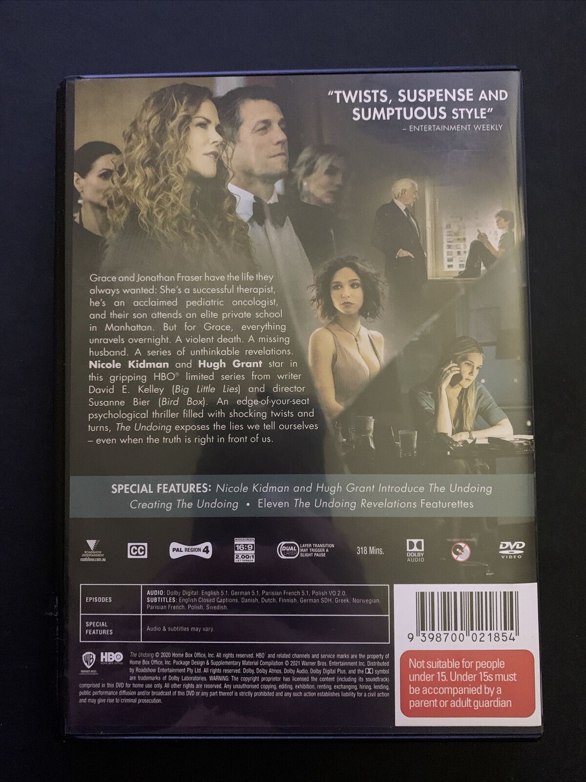 The Undoing (DVD, 2020) Nicole Kidman, Hugh Grant, Noah Jupe. Region 4&2