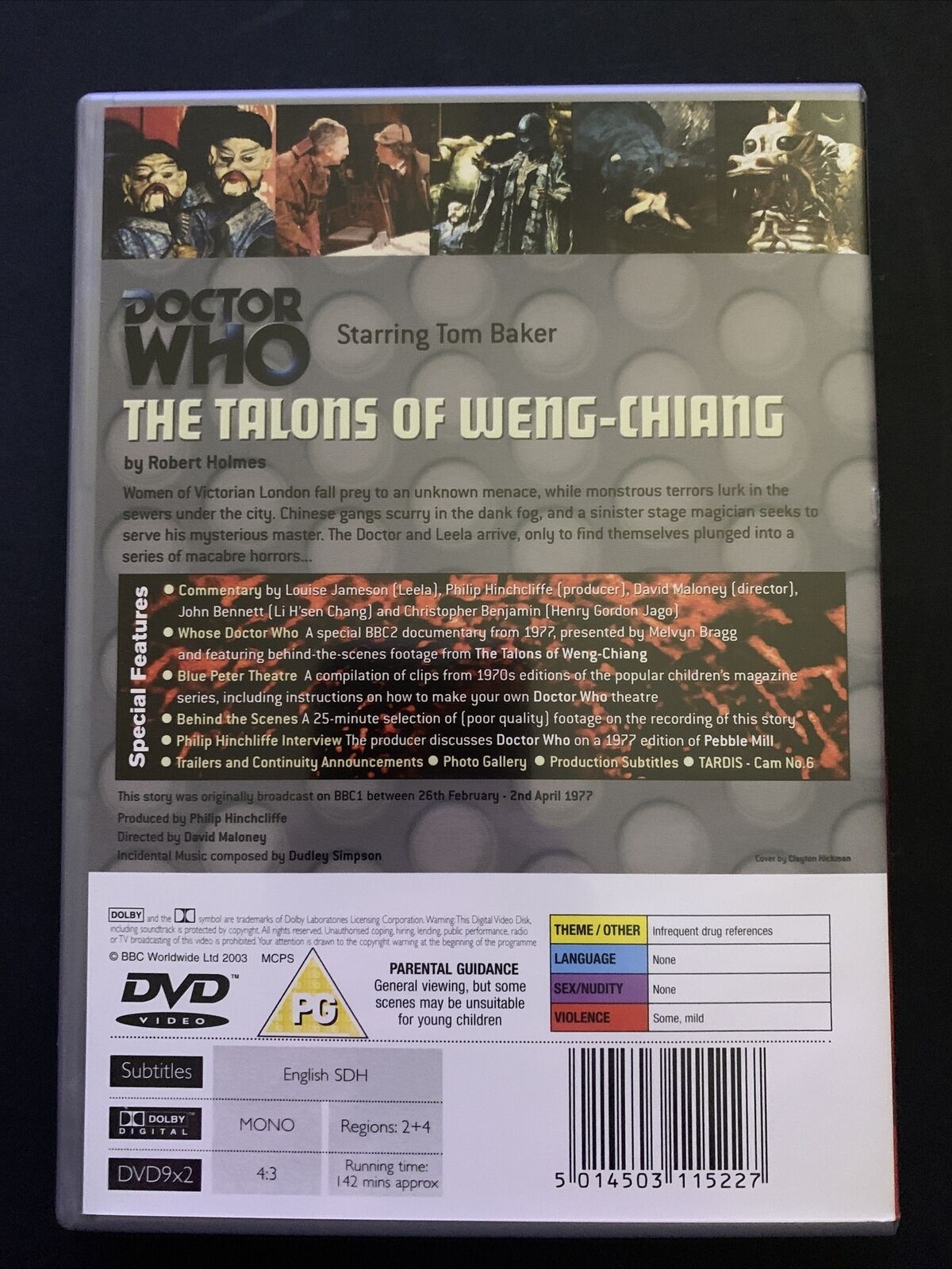 The Doctor Who - Talons Of Weng-Chiang (DVD, 1977) Tom Baker. Region 4&2