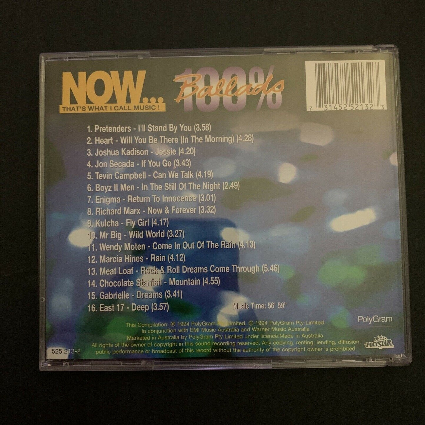 Now... That's What I Call Music! 100% Ballads (CD, 1994) Album