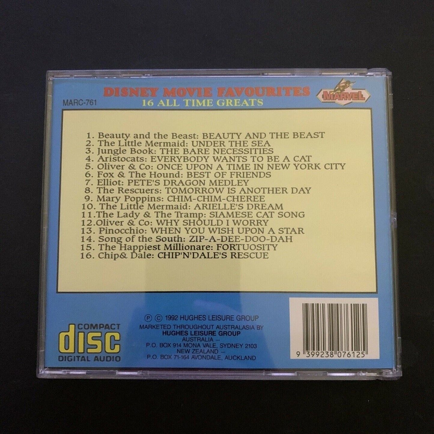 Disney Movie Favourites - 16 All Time Greatest (CD, 1992)