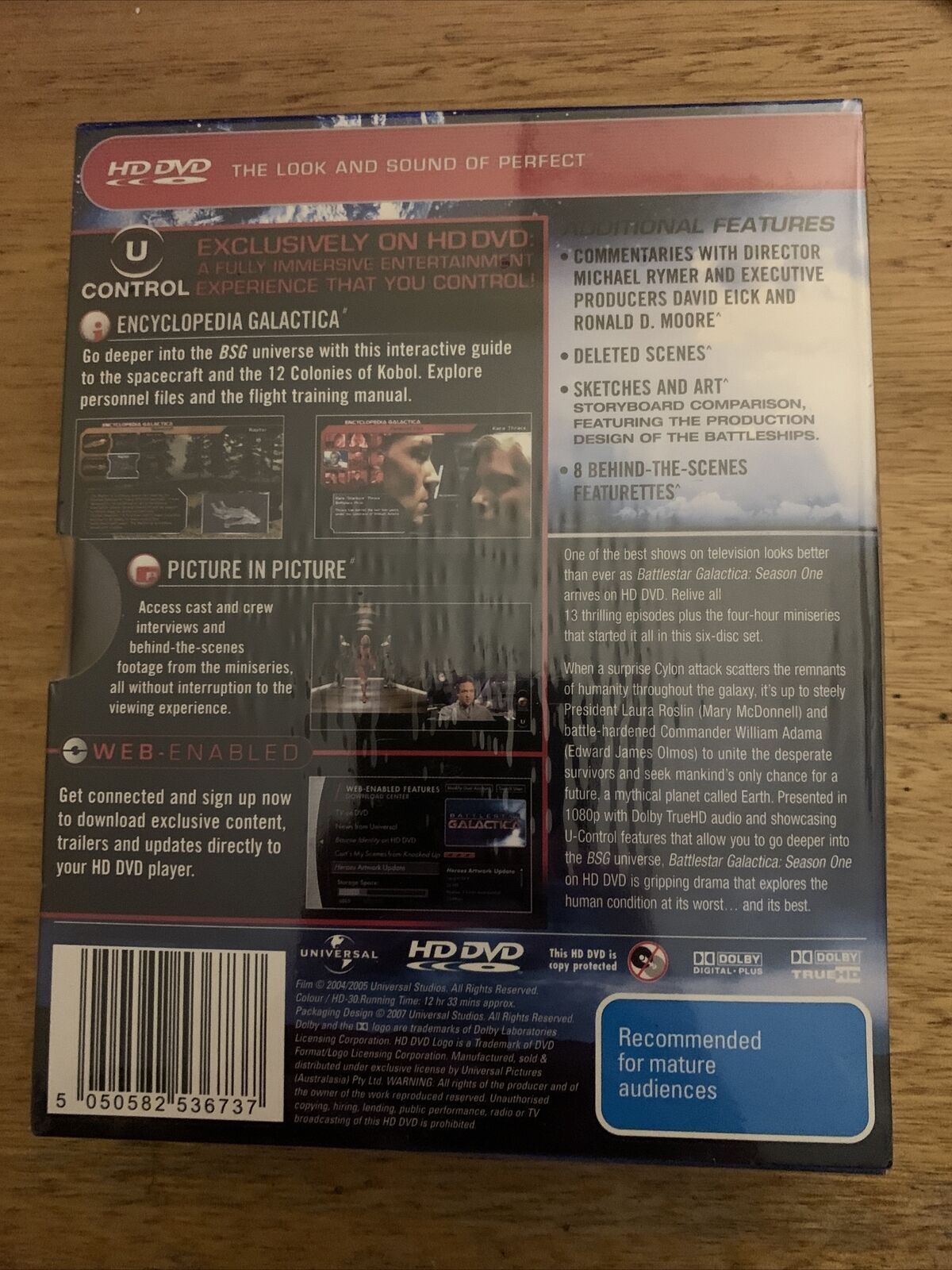 *New Sealed* Battlestar Galactica Season 1 (HD DVD, 2004) Region Free