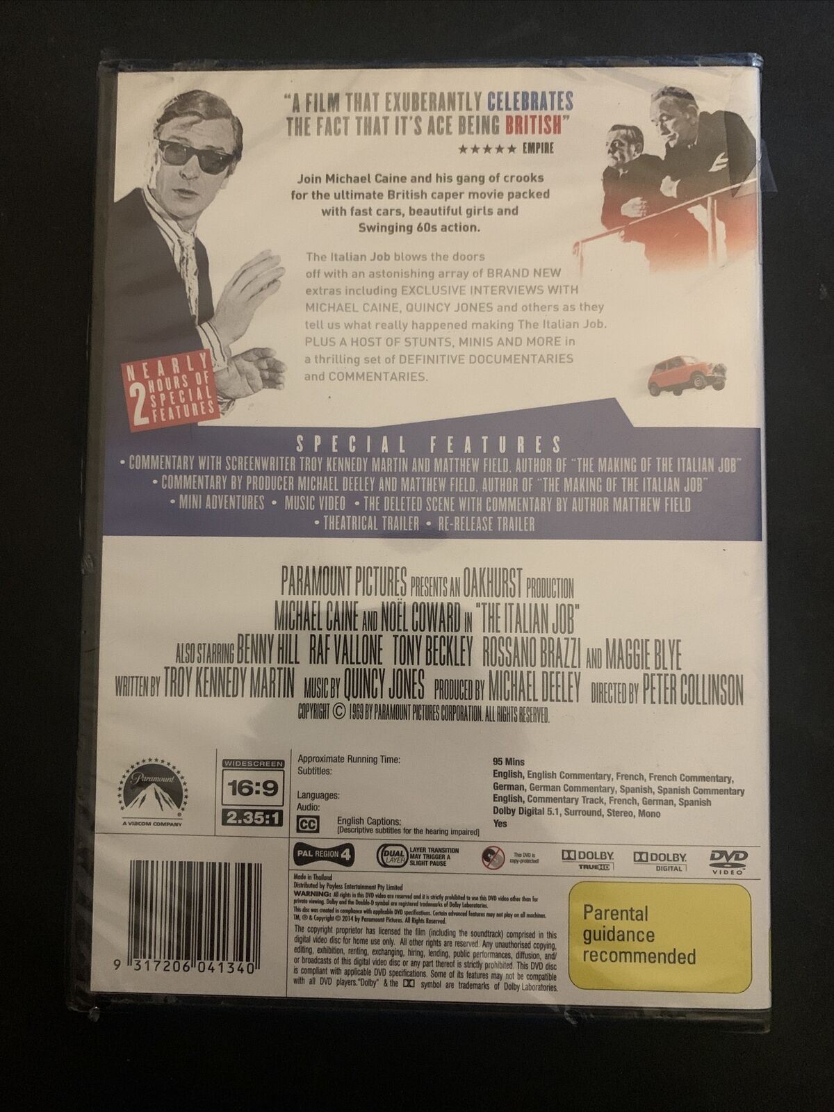 *New Sealed* The Italian Job (DVD, 1969) Michael Caine, Noel Coward. Region 4