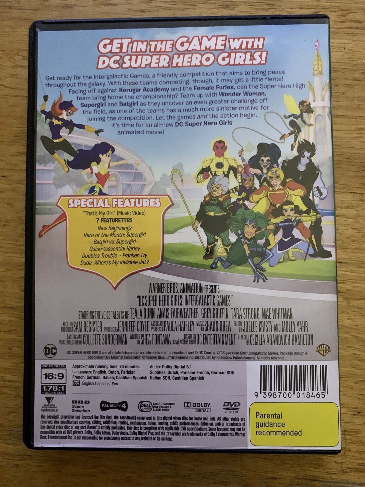 DC Superhero Girls: Intergalactic Games (DVD, 2017) Region 4&2