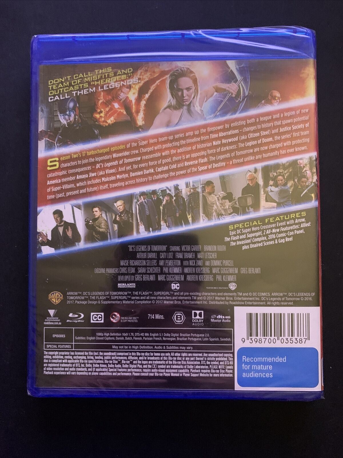 *New Sealed* DC's Legends Of Tomorrow : Season 2 (Blu-ray, 2017, 3-Disc) RegionB