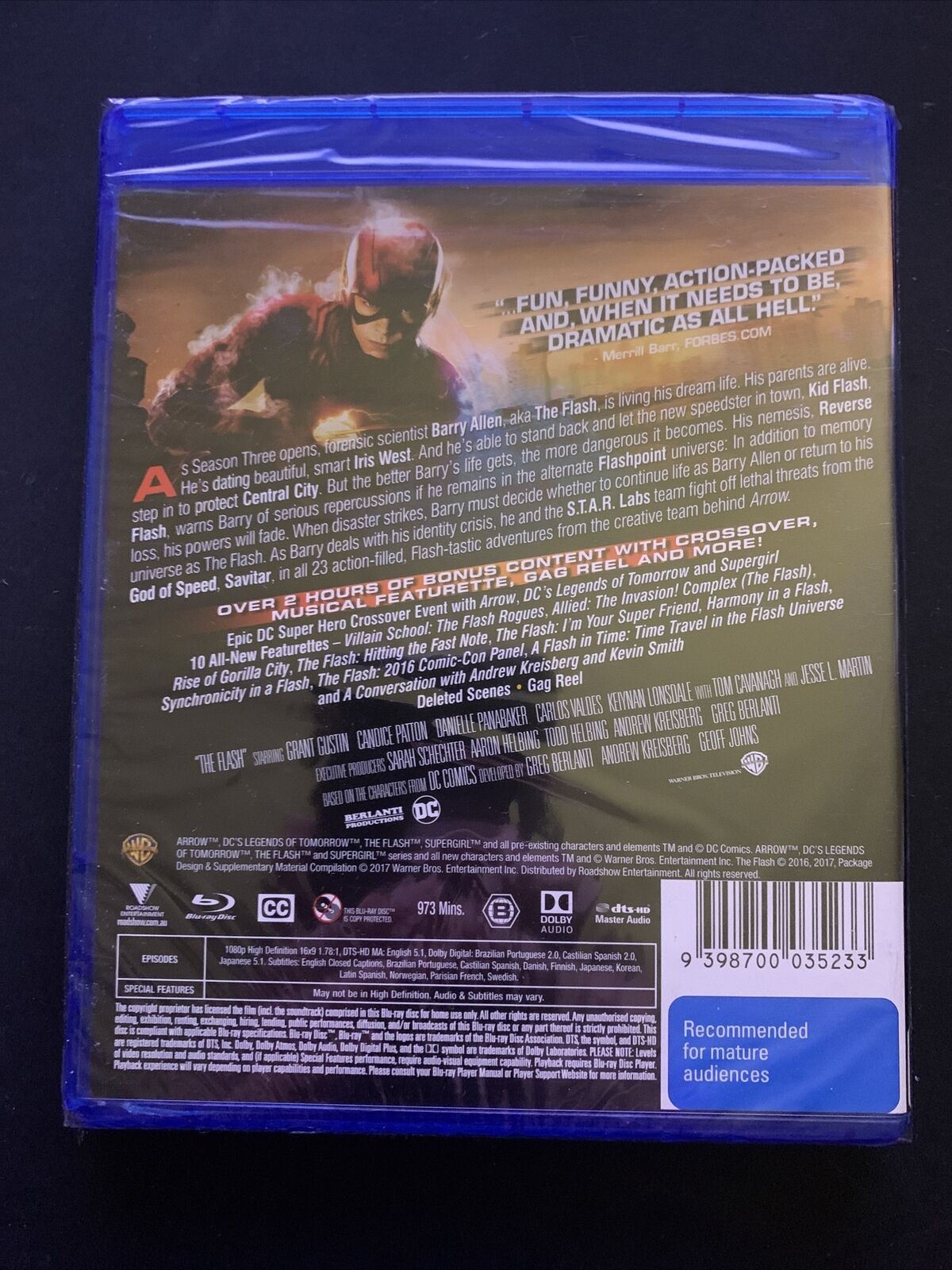 *New Sealed* The Flash : Season 3 (Blu-ray, 2017, 4-Disc Set) Region B