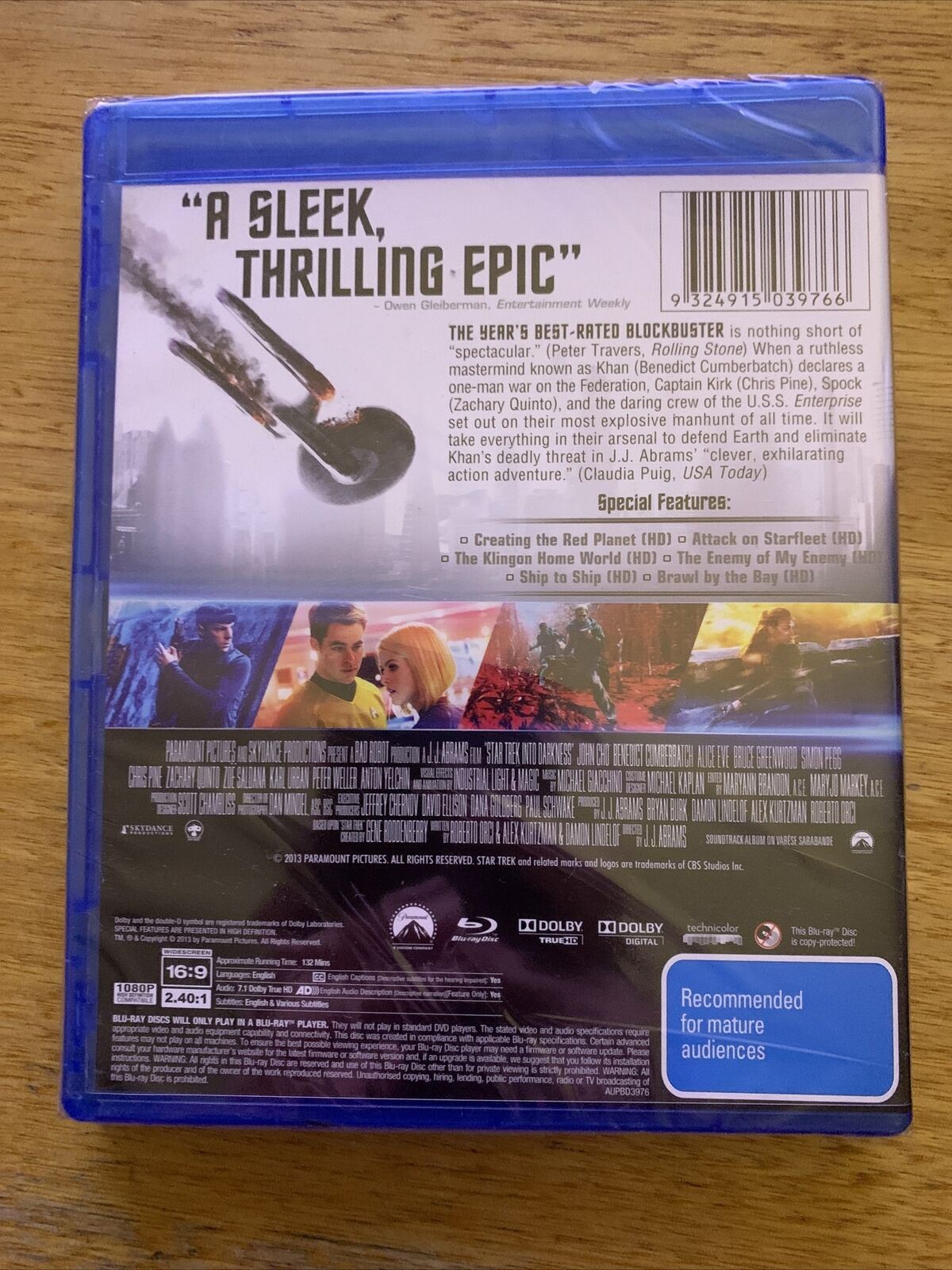 *New Sealed* Star Trek - Into Darkness (Blu-ray, 2013)