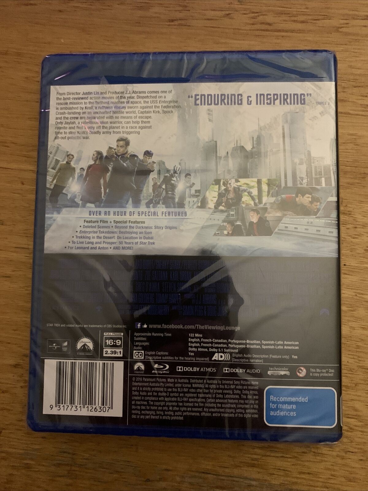 *New Sealed* Star Trek Beyond (Blu-ray, 2016) Zachary Quinto, Chris Pine