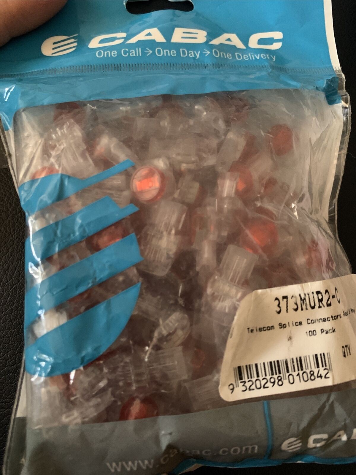 Cabac Telecom Splice Connectors Red 2 Way 100 Pack 373MUR2-C