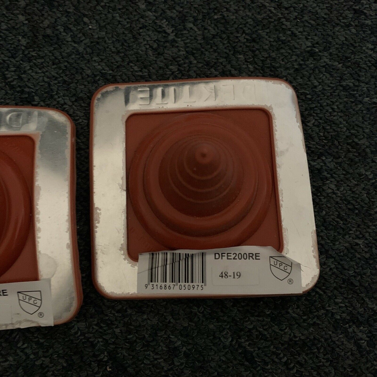 2x DEKS DFE200RE 0-35mm 0-1.5" Red Silicone Dektite Premium #0 Roof Flashing Reg