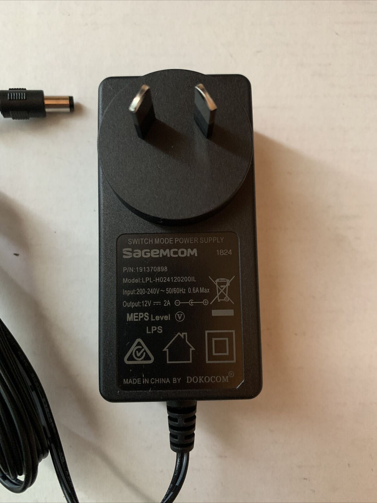 Sagemcom LPL-H024120200IL AC Adapter 12v 2a Power Supply