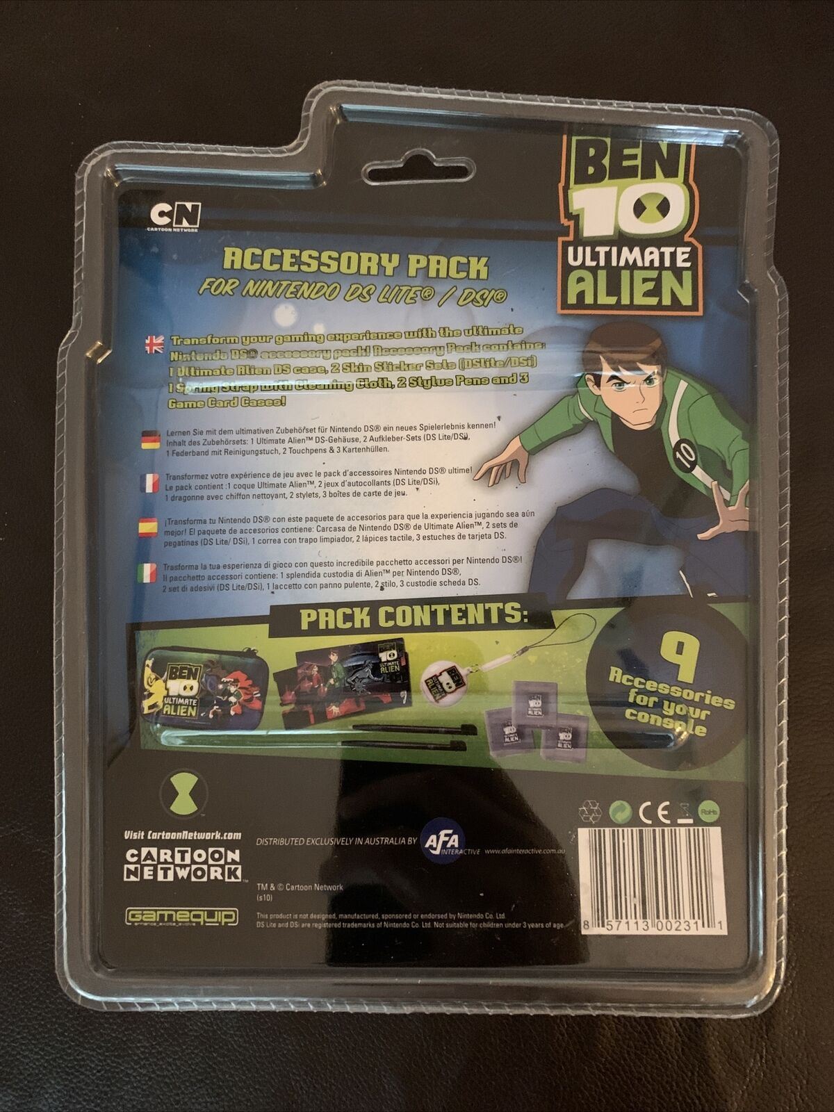 NEW Ben 10 Ultimate Alien 9 In 1 Accessory Pack For Nintendo DS Lite & DSI
