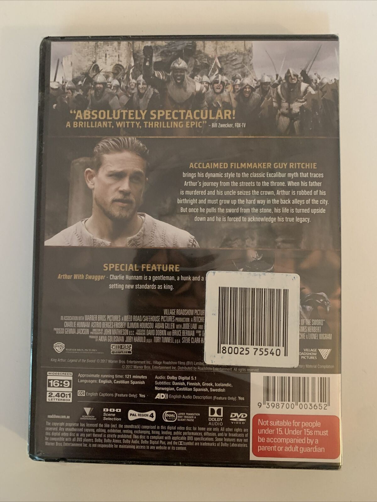 *New Sealed* King Arthur - Legend Of The Sword (DVD, 2017) Region 4