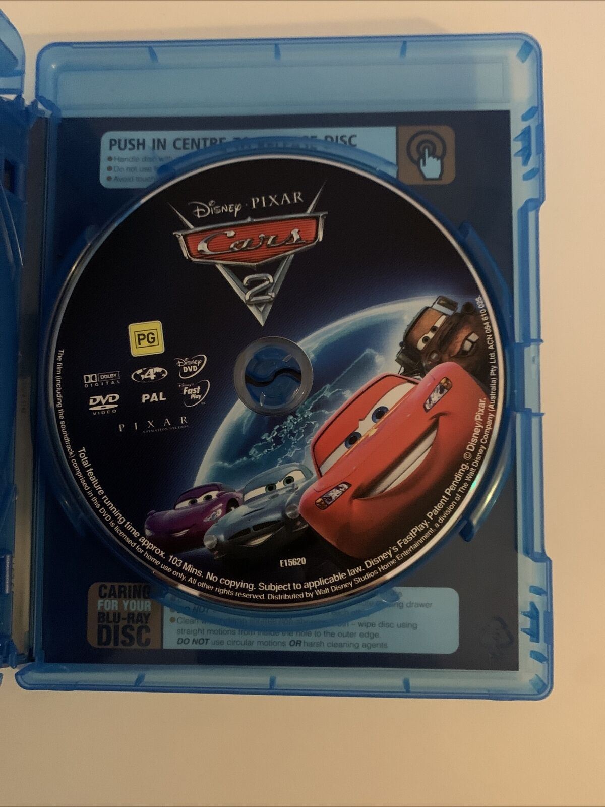Disney Pixar Cars 1 & 2 (Blu-ray, 2012) Owen Wilson, Bonnie Hunt, Paul Newman