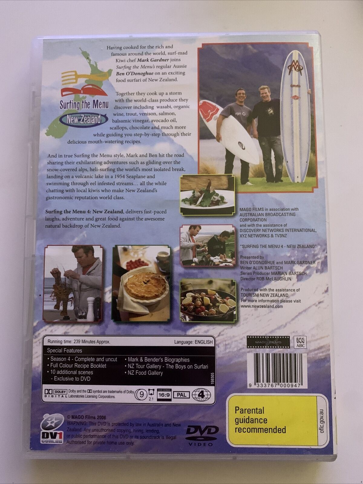 Surfing the Menu: New Zealand Series (DVD) Mark Gardner, Ben O'Donoghue