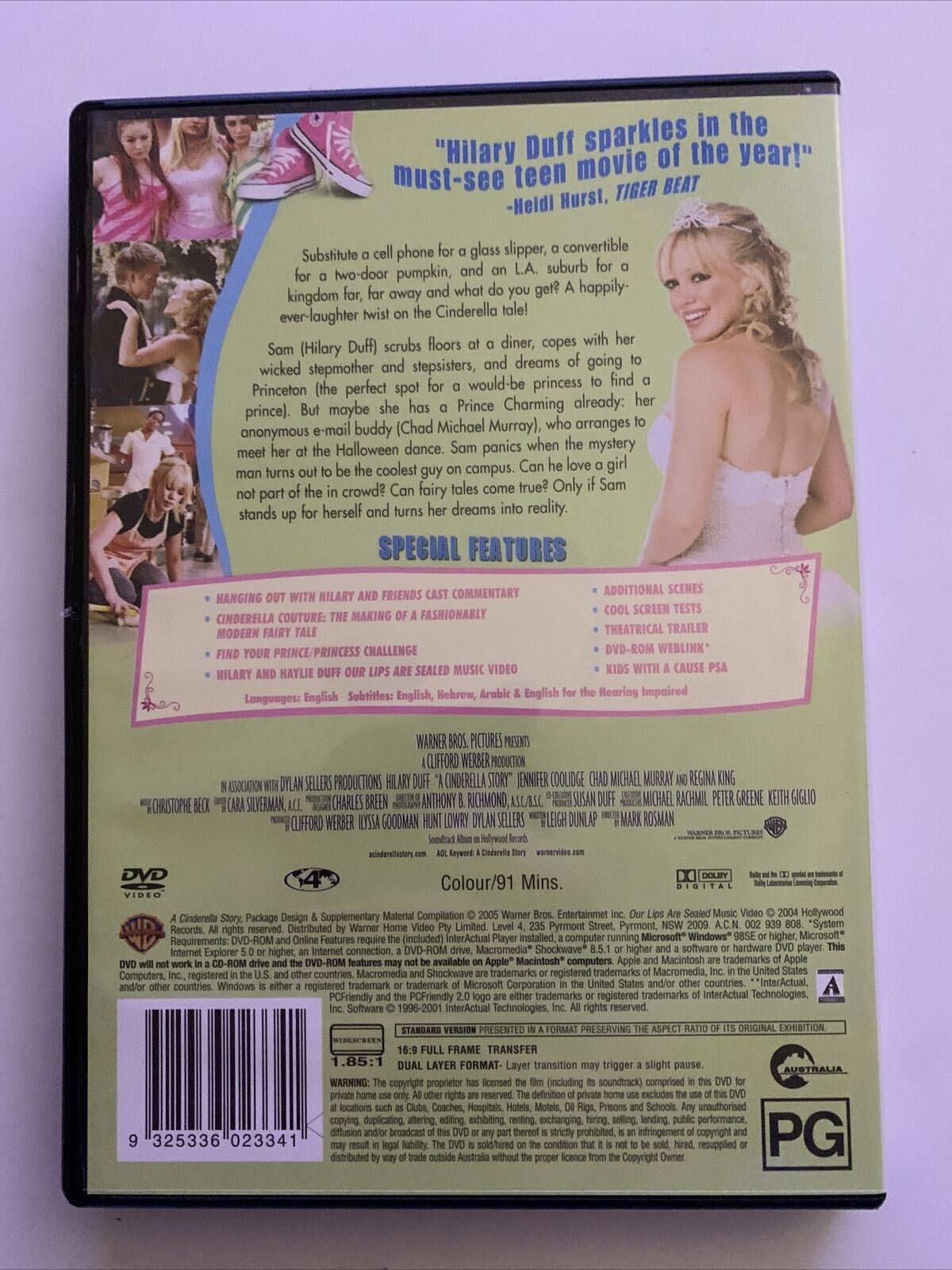 Cinderella Story, Sisterhood Traveling Pants, What A Girl Wants, Nancy Drew DVD