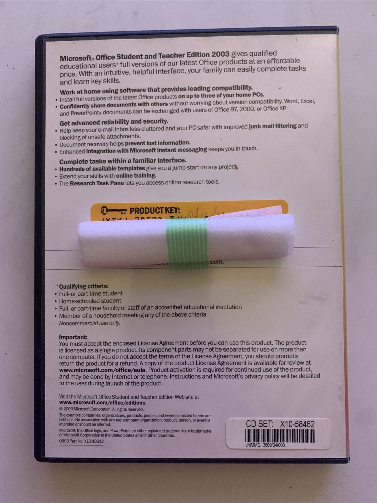 Microsoft Office 2003 Student & Teacher Edition - with Genuine working key
