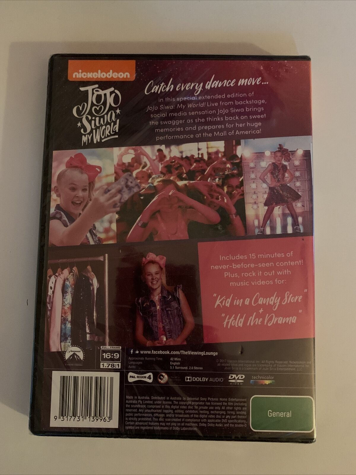 *New Sealed* Jojo Siwa - My World (DVD) Region 4
