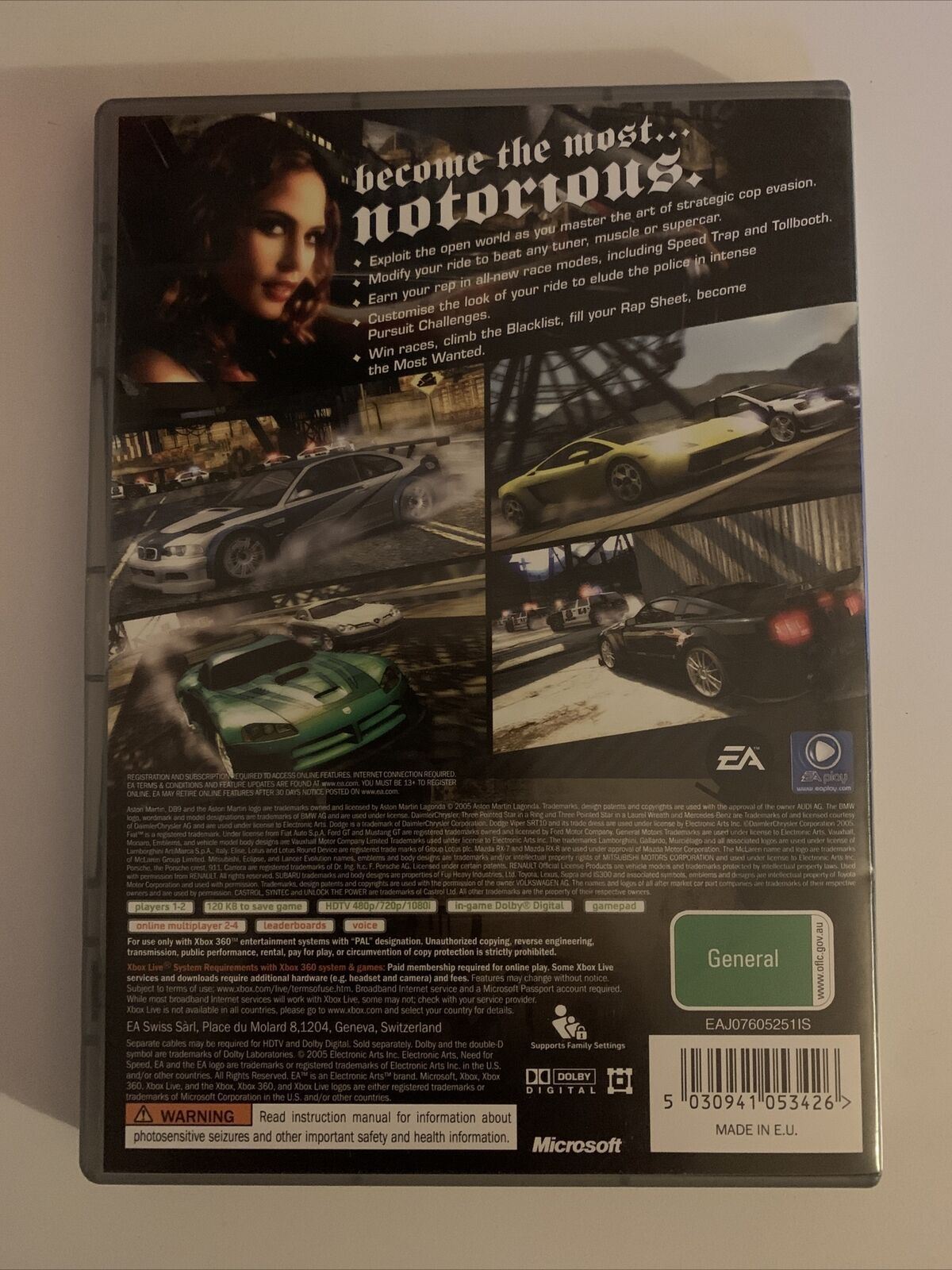 Need For Speed: Most Wanted - Microsoft XBOX 360 PAL Game