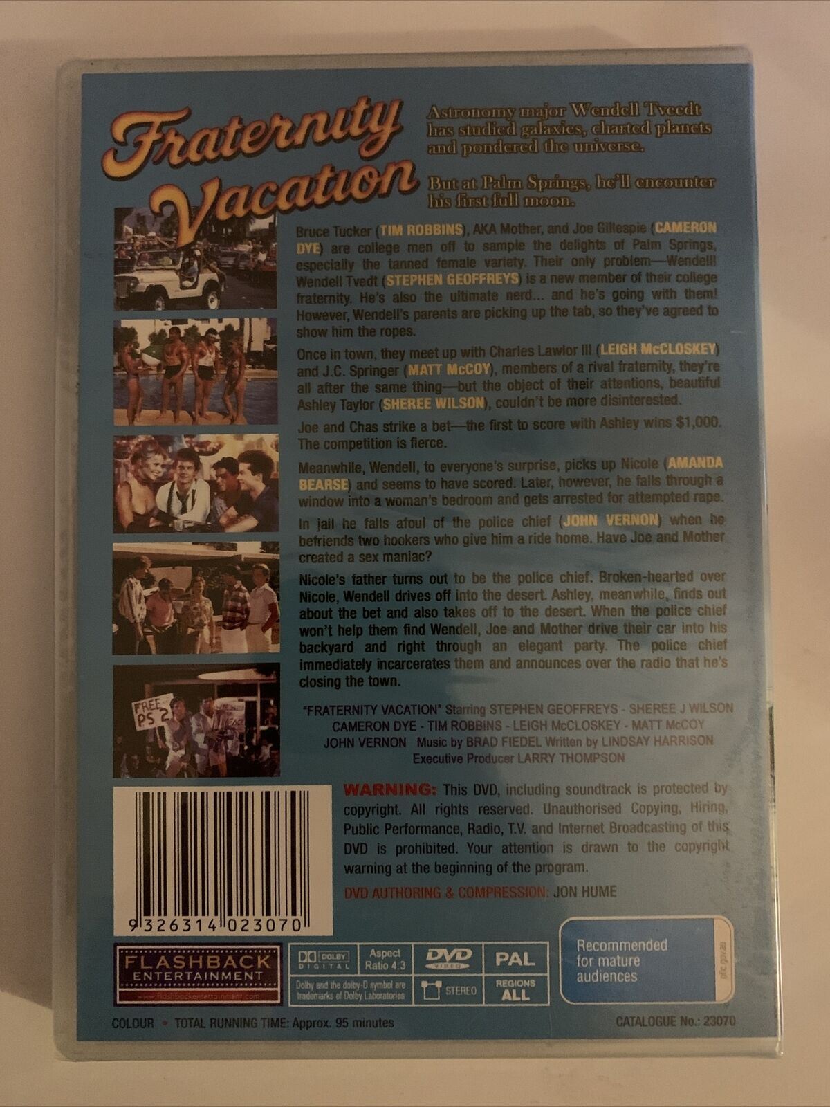 *New Sealed* Fraternity Vacation (DVD, 1985) Tim Robbins. All Regions