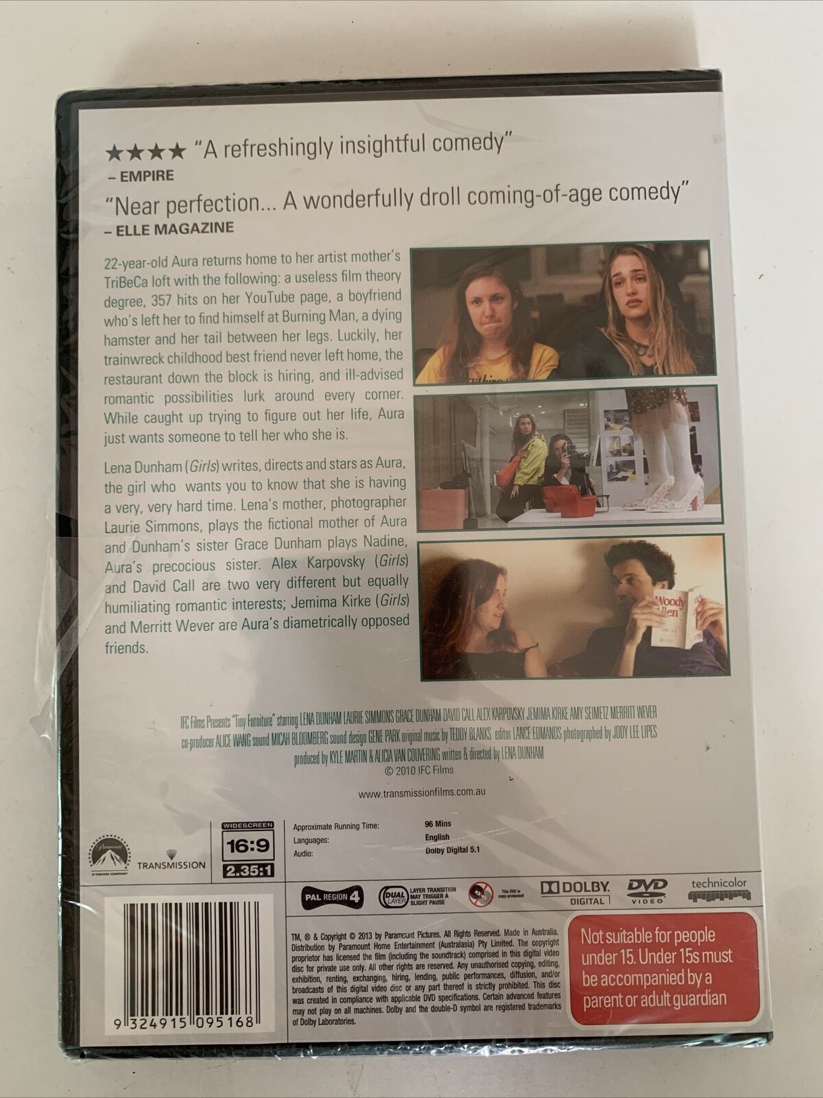 *New Sealed* Tiny Furniture (DVD, 2010) Lena Dunham, Laurie Simmons. Region 4