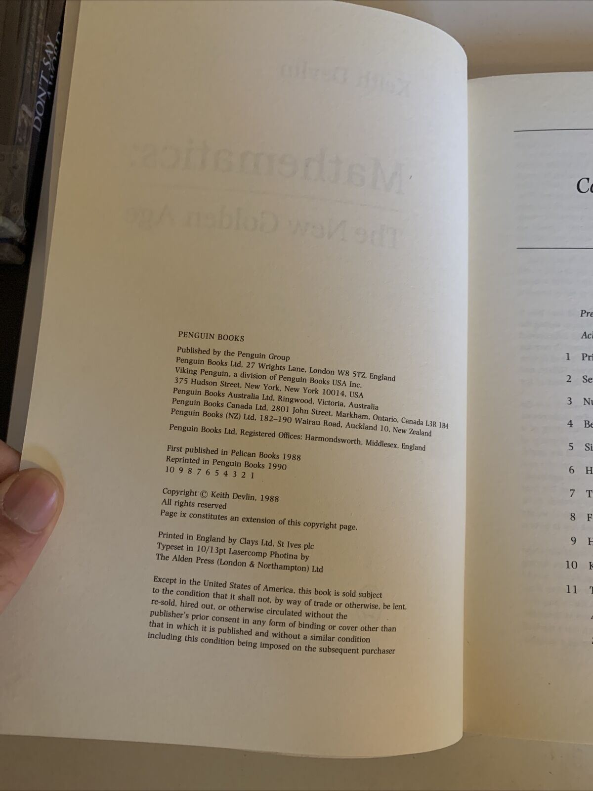 Mathematics: The New Golden Age - Keith Devlin 1990