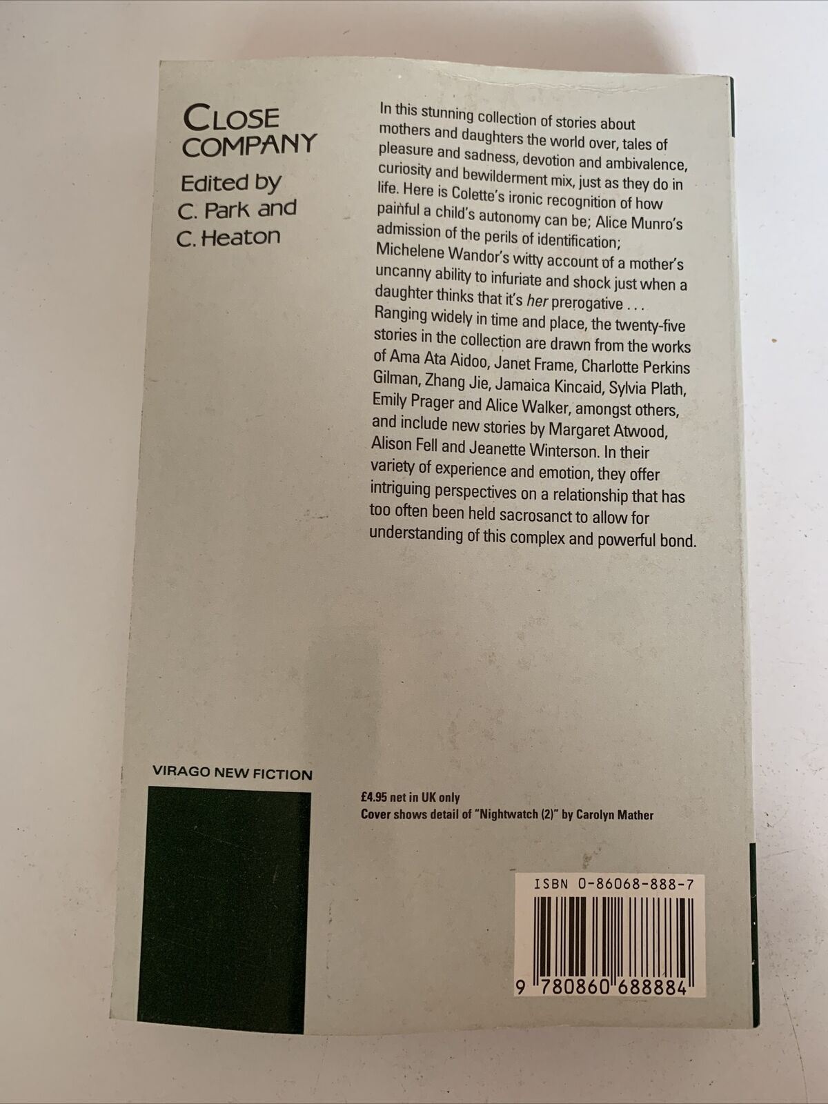 Close Company: Stories of Mothers and Daughters by Park C & Heaton C 1987