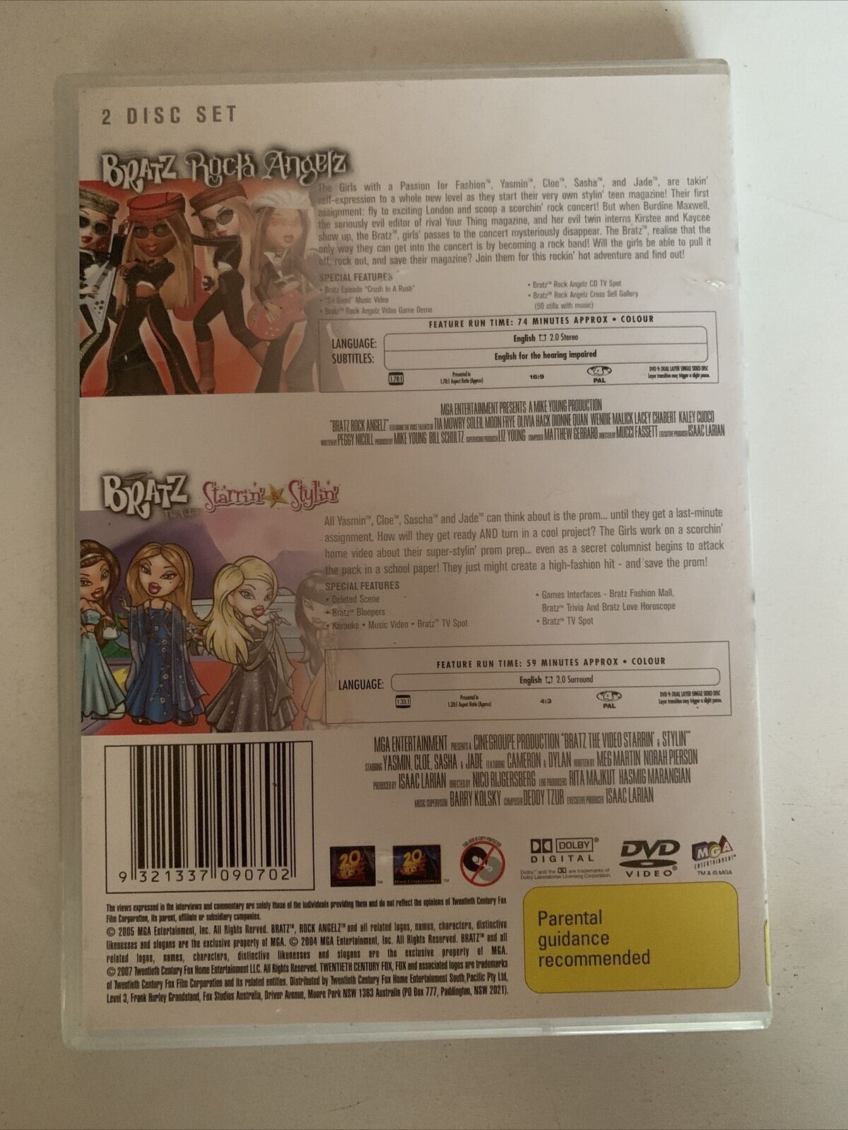 Bratz - Rock Angelz / Bratz - The Video (DVD) Region 4