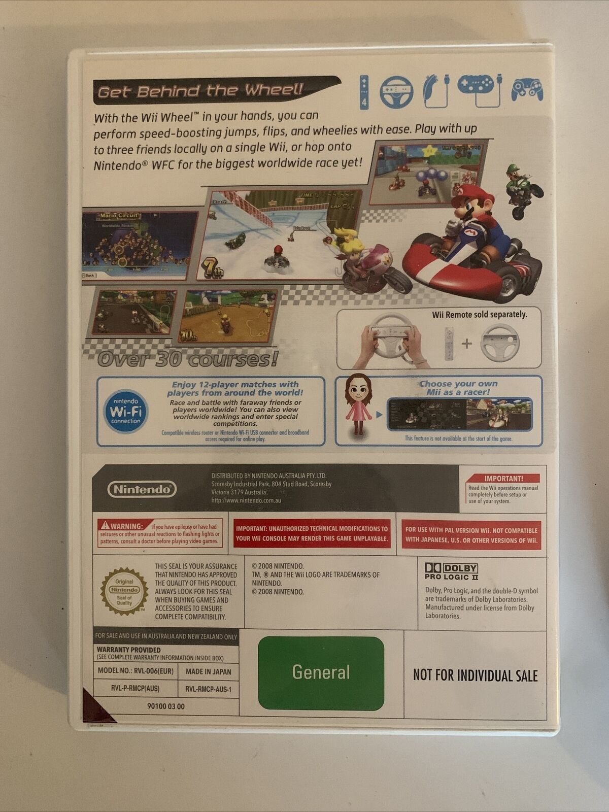 Mario Kart Wii & Wheel - Nintendo Wii PAL Game with Wheel Accessory Complete
