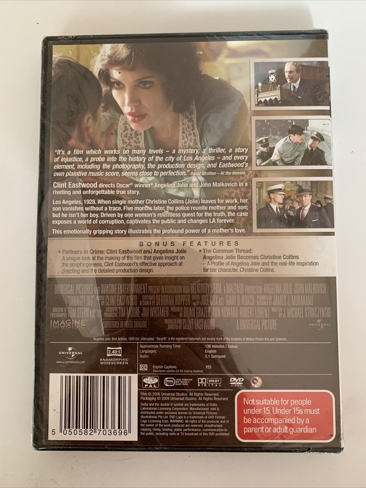 *New Sealed* Changeling (DVD, 2008) Angelina Jolie. Region 4&2