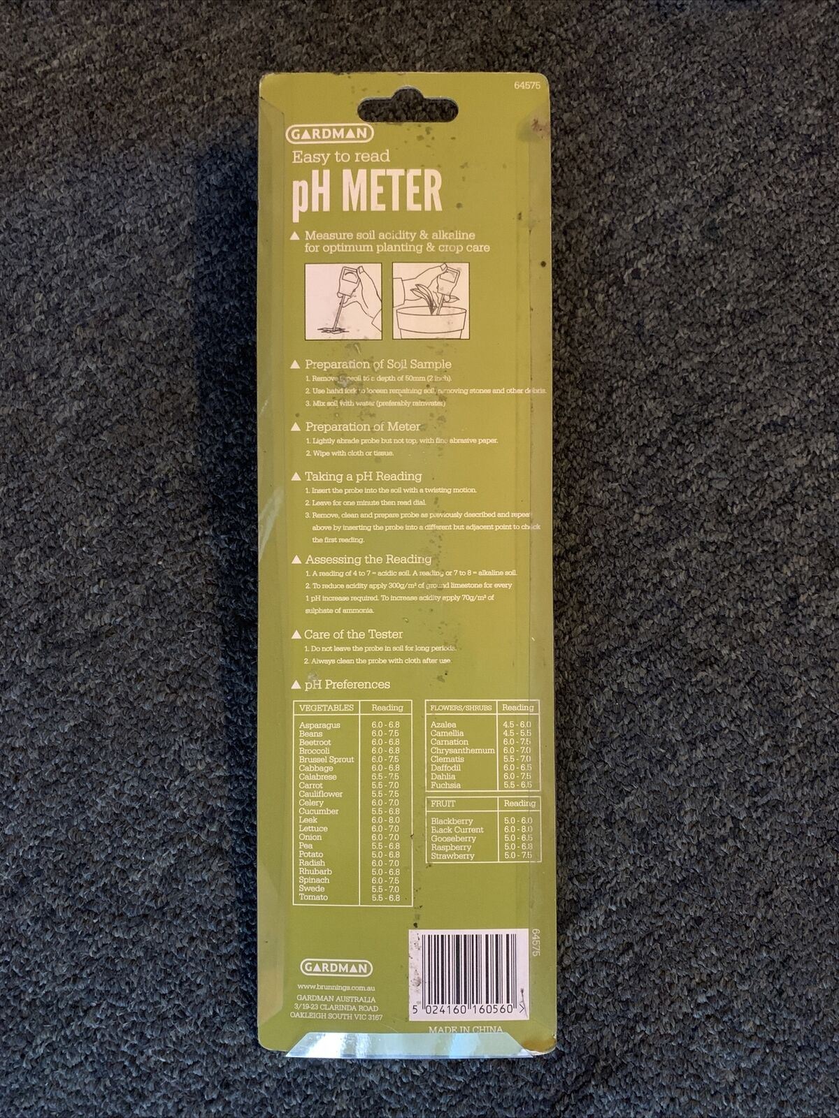 Gardman Soil pH Meter