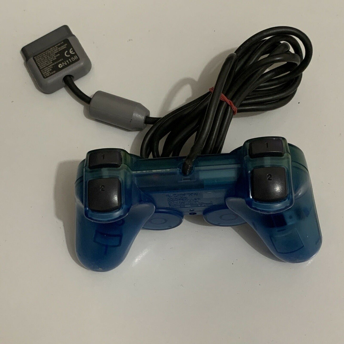 Sony Playstation 2 Analog Controller SCPH-1200 PS2 Transparent Clear Blue
