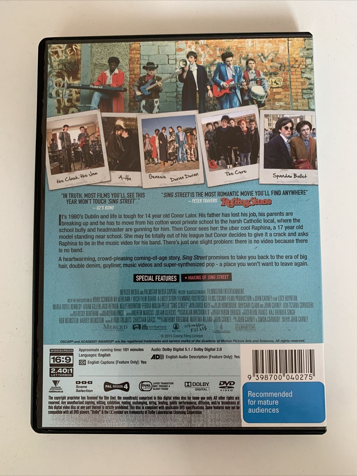 Sing Street (DVD, 2016) Ferdia Walsh-Peelo, Kelly Thornton, Maria Doyle Region 4