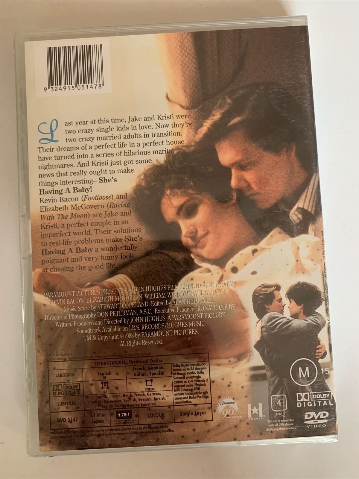 *New Sealed* She's Having A Baby (DVD, 1988) Kevin Bacon. Region 4