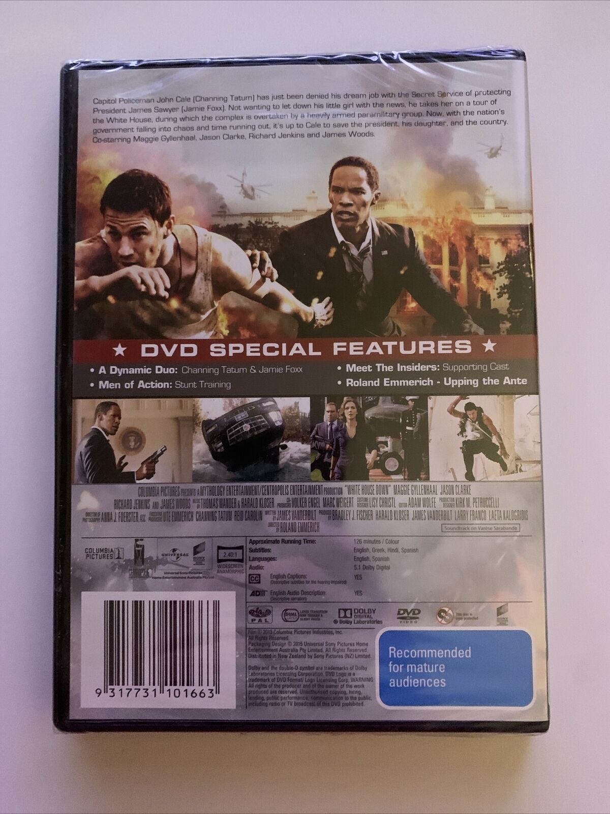 *New Sealed* White House Down (DVD, 2013) Channing Tatum, Jamie Foxx. Region 4,2