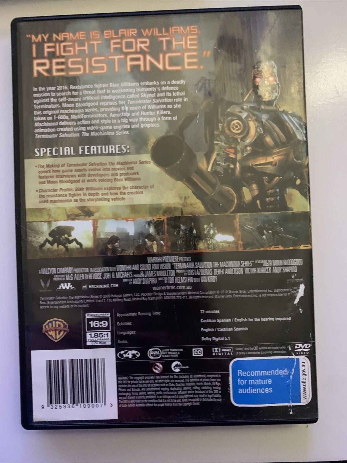 The Terminator 1,2,3 & Machinima (DVD) Region 4