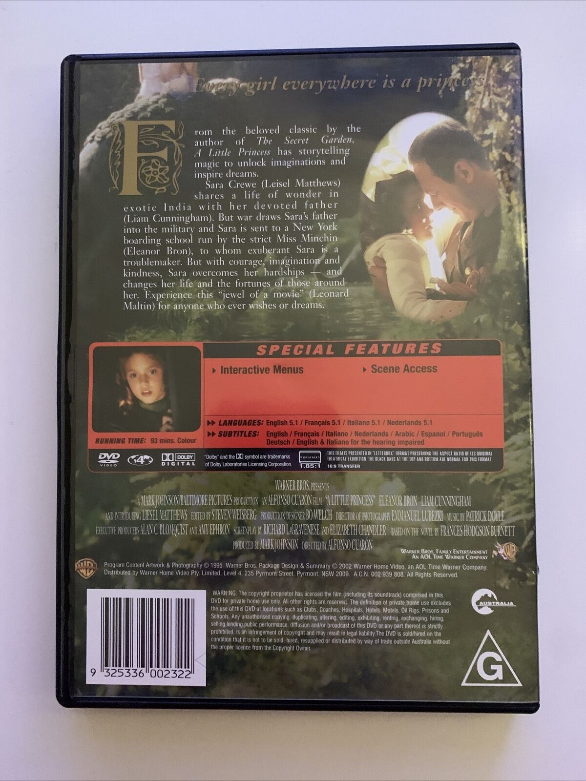 A Little Princess (DVD, 1995) Liesel Matthews, Eleanor Bron. Region 4&2