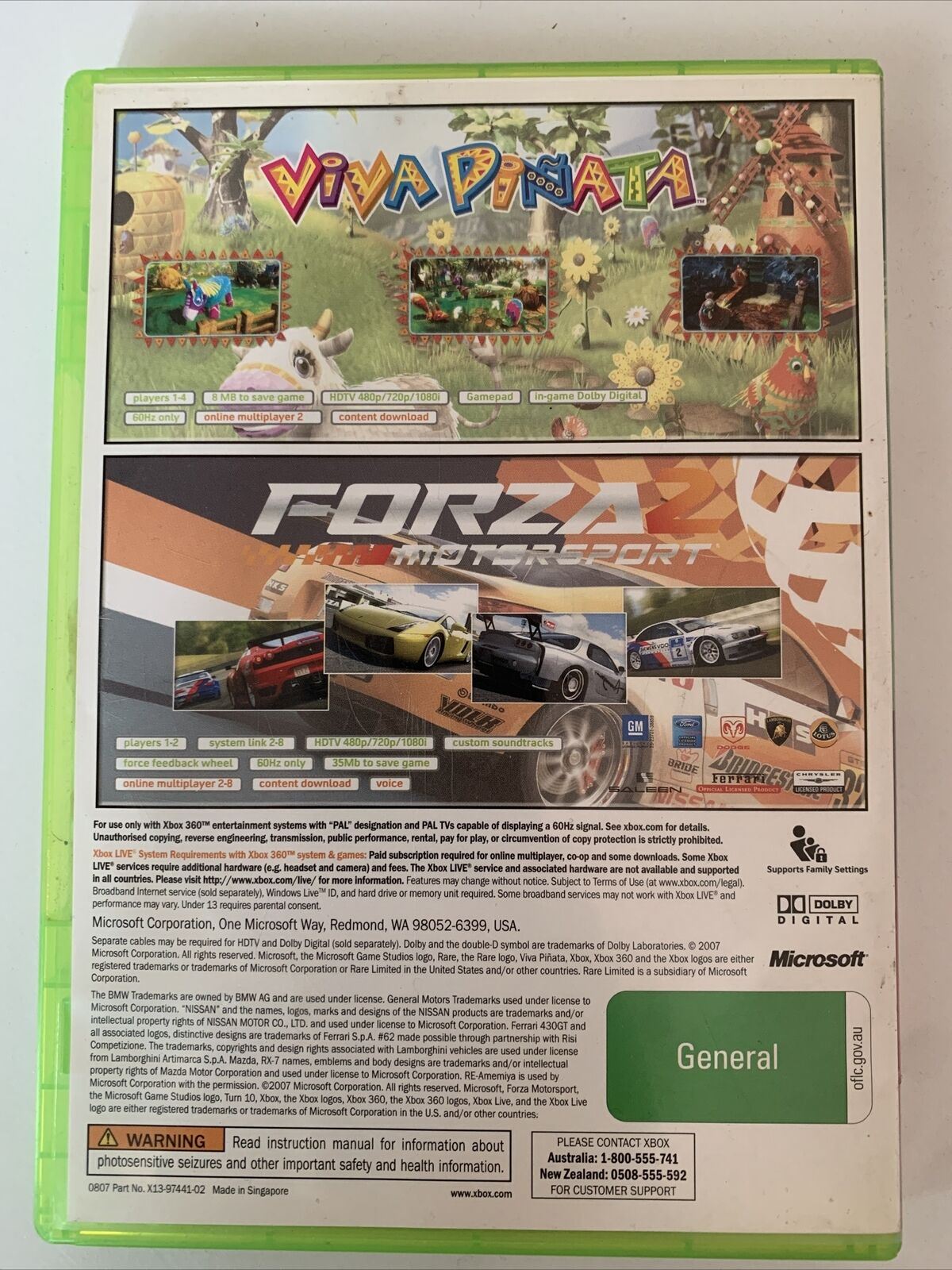Viva Pinata / Forza 2 Motorsport - Microsoft XBOX 360 PAL 2-Disc Game Bundle