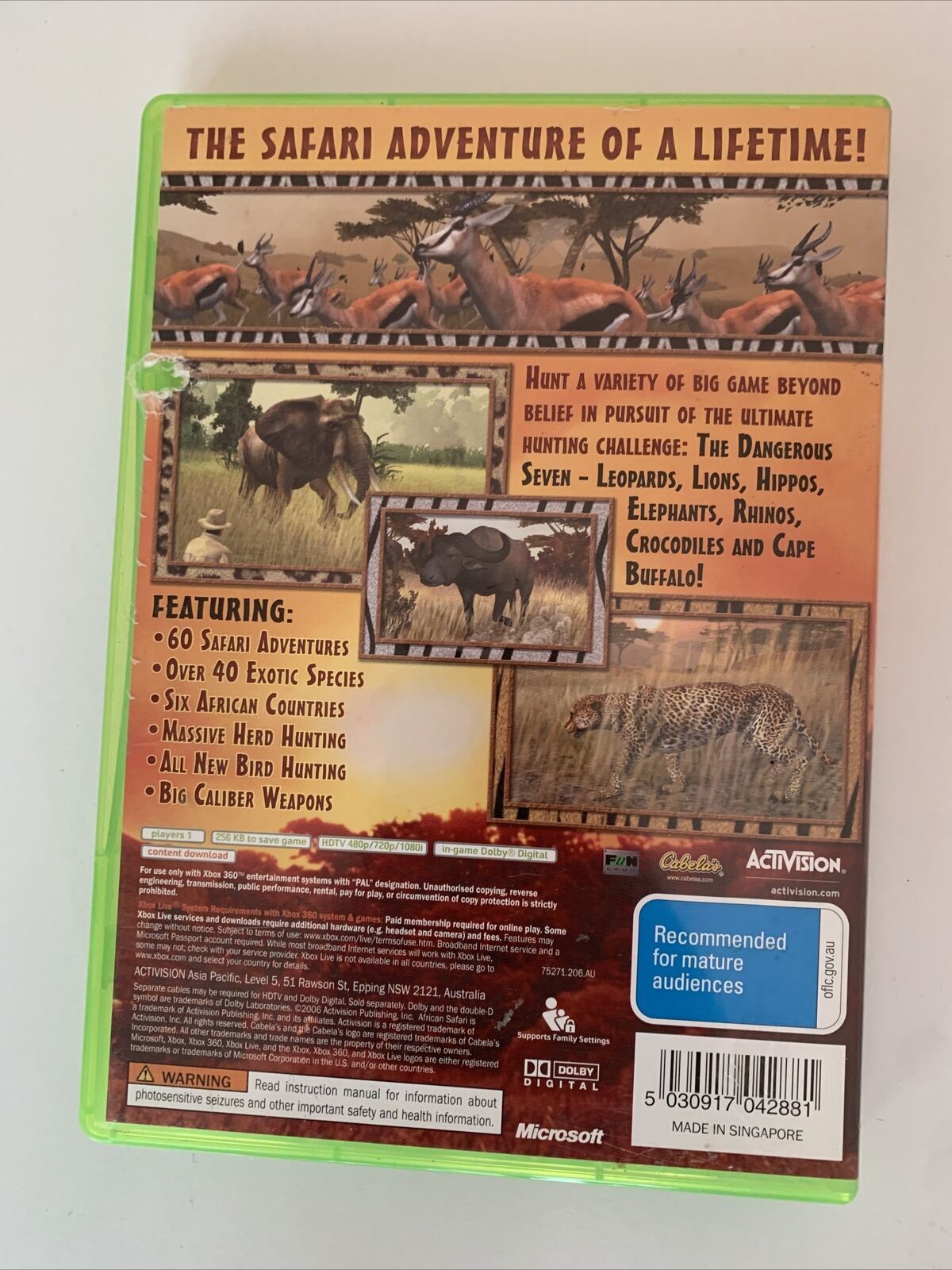 Cabela's African Safari - Microsoft Xbox 360 PAL Hunting Game