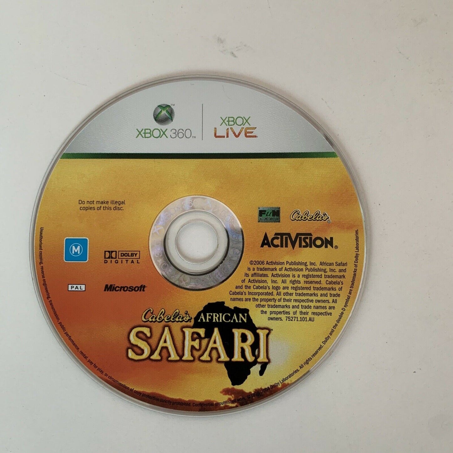 Cabela's African Safari - Microsoft Xbox 360 PAL Hunting Game