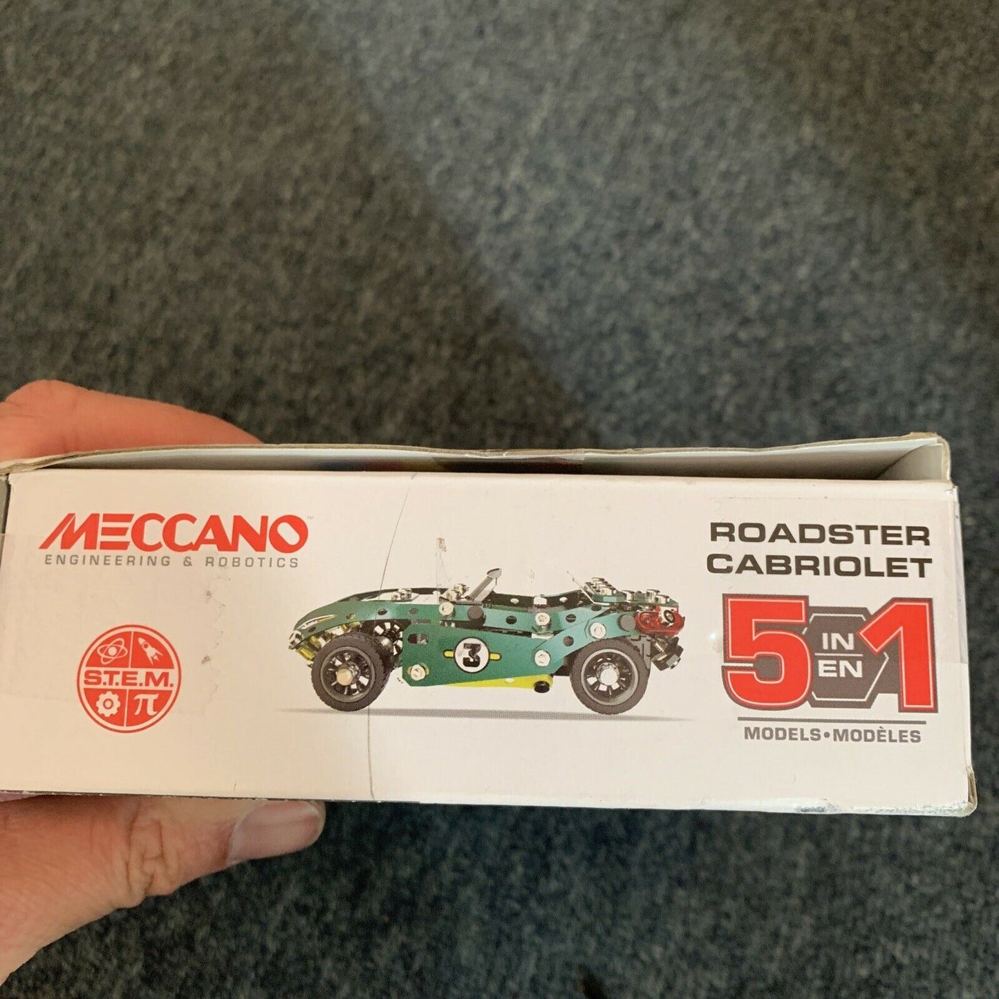 Meccano 6040176 5-in-1 Roadster Cabriolet Model Set Pull Back Car