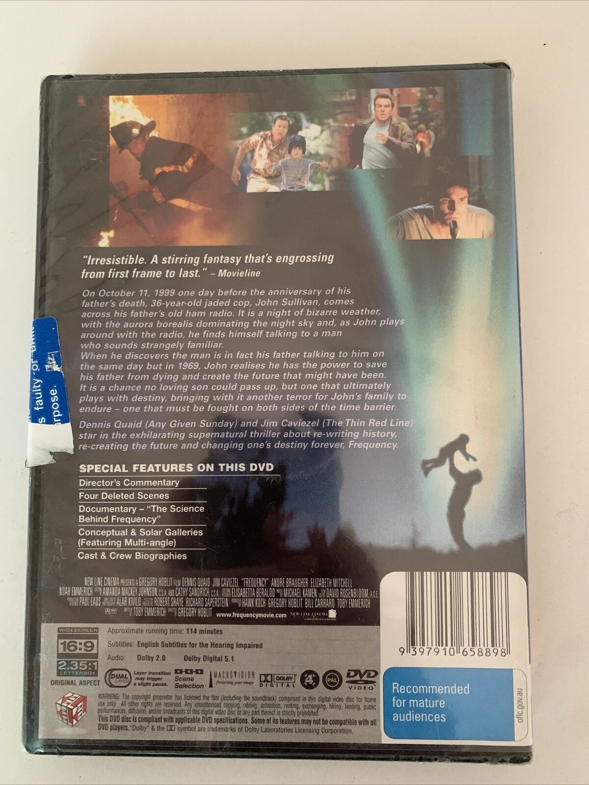 *New Sealed* Frequency (DVD, 2000) Dennis Quaid, Jim Caviezel. Region 4